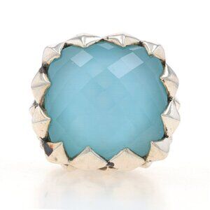 Stephen Webster Super Stud Blue Quartz Mother of Pearl Ring -Sterling 925 Size 7